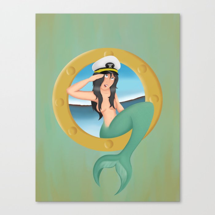 Mermaid Pin-up Canvas Print