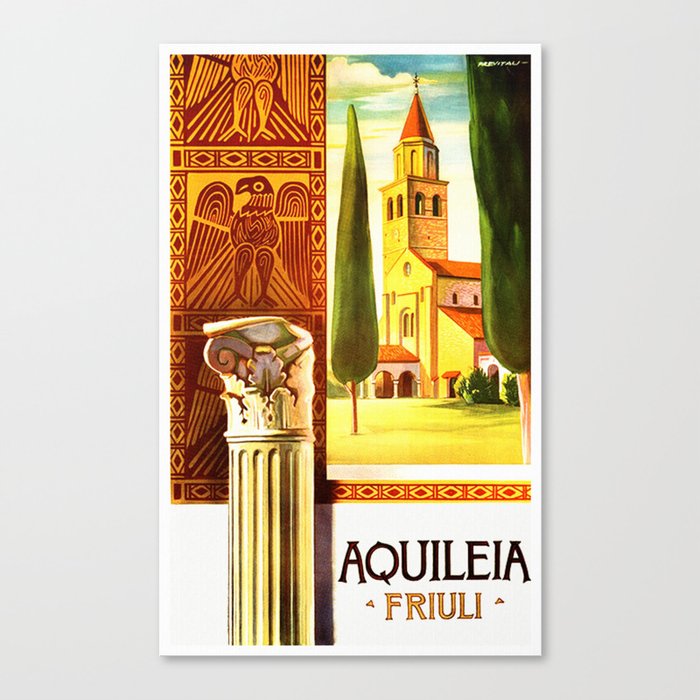 Aquileia Italy - Vintage Travel Canvas Print