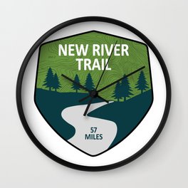 New River Trail Wall Clock