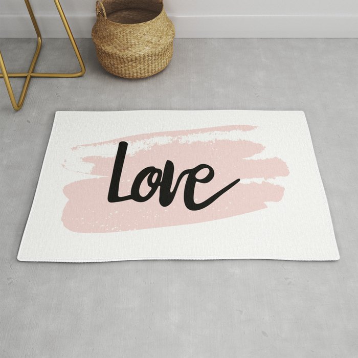 Lettering with word "Love" Rug