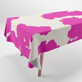 Retro 70s Hot Pink Animal Print  Tablecloth