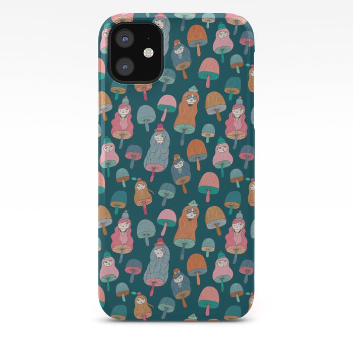 Mushroom Blue Green Pattern iPhone 11 case Mushroom Blue Green Pattern iPhone 11 case