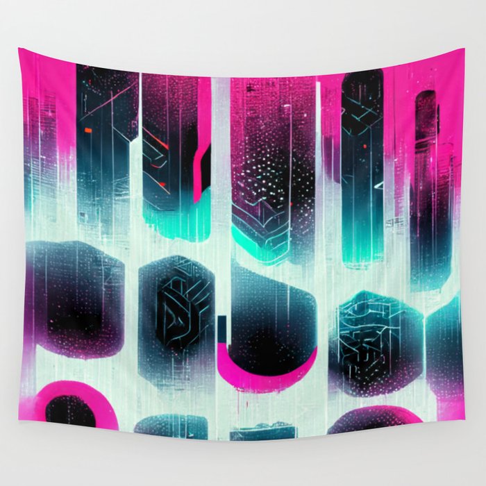 Cyberpunk wall tapestry deals