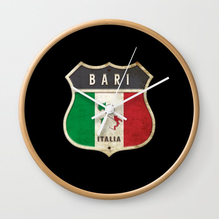 Bari Italy coat of arms flags design Wall Clock