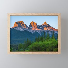 Three Sisters Mountains Framed Mini Art Print