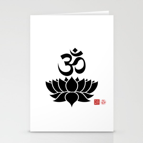 Om Lotus Stationery Cards