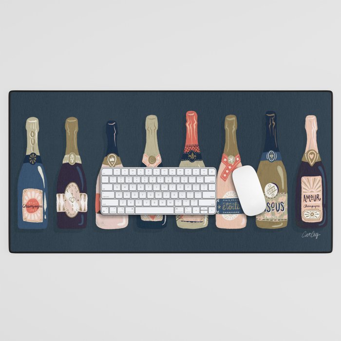 French Champagne Collection – Teal Desk Mat