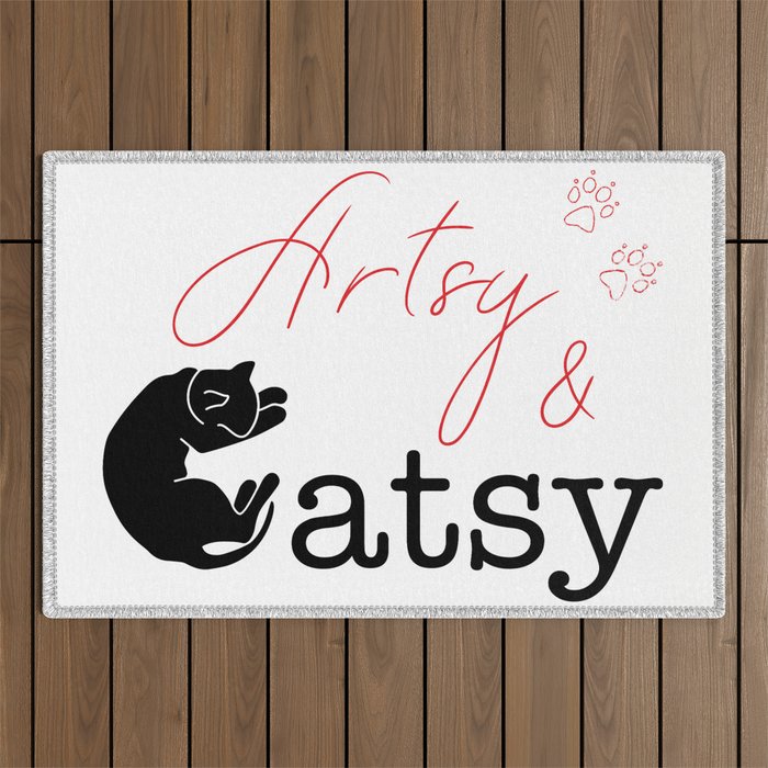 Artsy & Catsy Outdoor Rug
