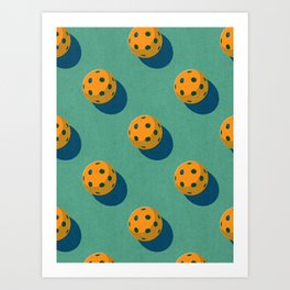 BALLS Pickleball - pattern Art Print