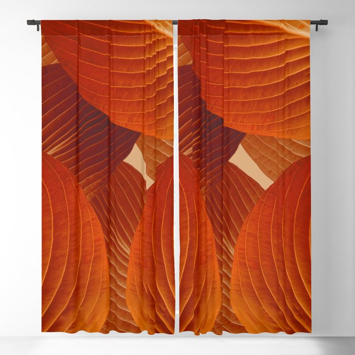 Leaves in Terracotta Color #decor #society6 #buyart Blackout Curtain