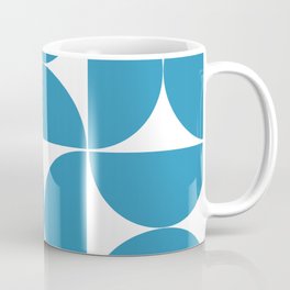 Large blue mid century shapes Mug