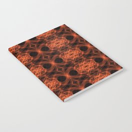 Liquid Light Series 5 ~ Orange Abstract Fractal Pattern Notebook