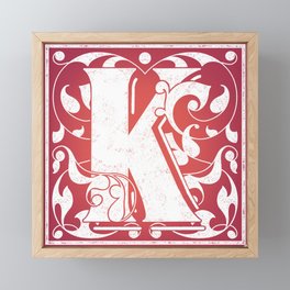 Letter 'K' Framed Mini Art Print