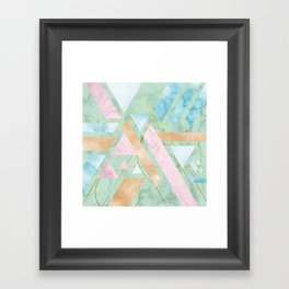 A Green Marble Puzzle contemporary abstraction Framed Art Print