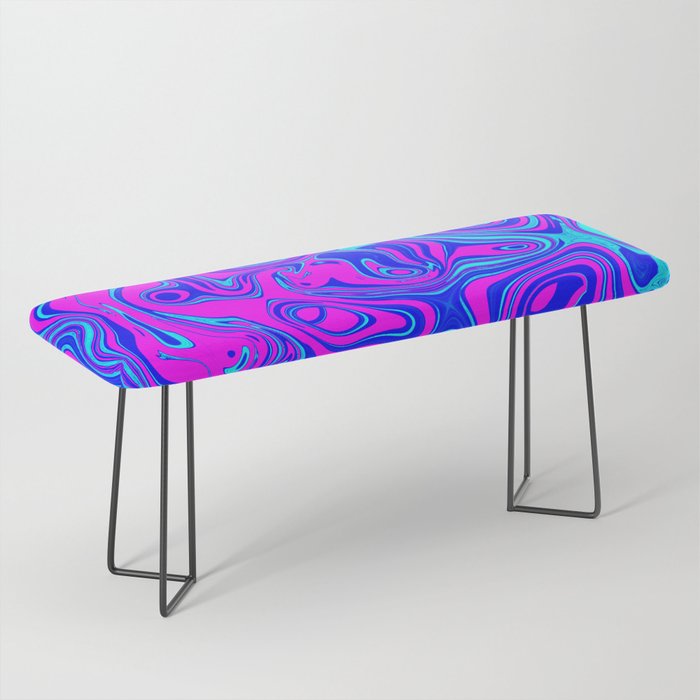 Liquid Color Pink and Blue Bench
