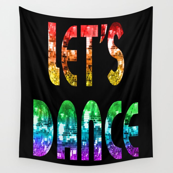 Let's Dance Rainbow Disco  Wall Tapestry