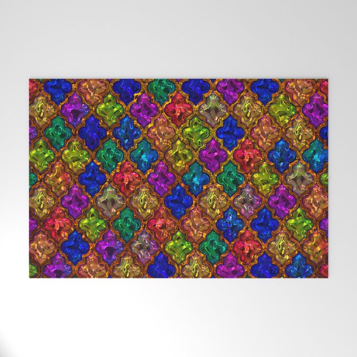 Jewels Moroccan pattern design Welcome Mat