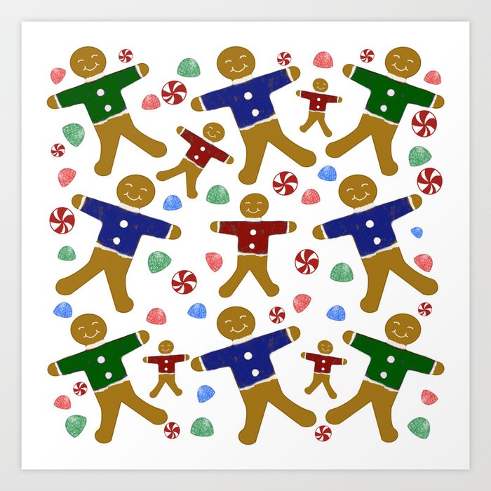 Gingerbread People Art Print