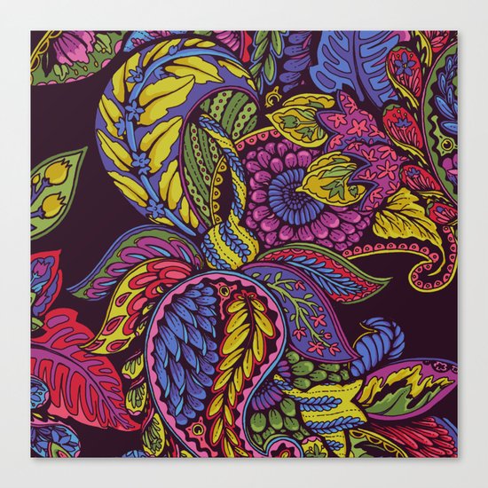 Paisley Dreams - autumn colors Canvas Print