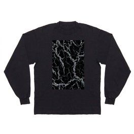 Cracked Space Lava - Glitter Silver Long Sleeve T-shirt