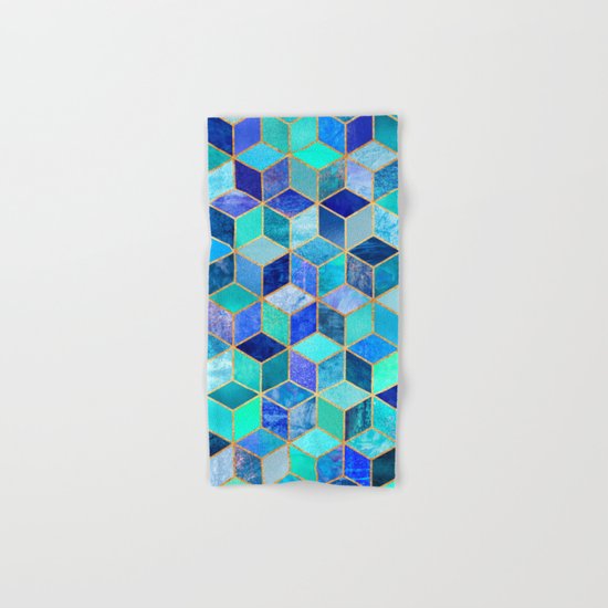 Blue Cubes Hand & Bath Towel