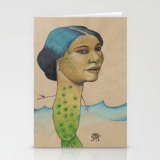 LONELY MERMAID Stationery Cards