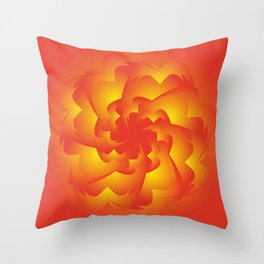 Abstract Fire Rose Throw Pillow