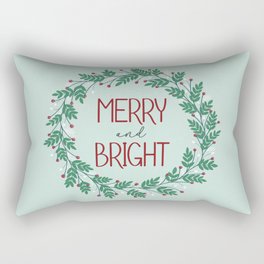 Merry and Bright Wreath Rectangular Pillow