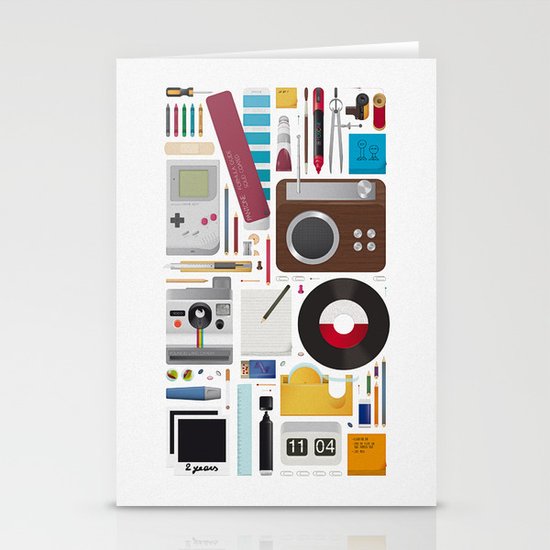 Stuff (white background) Stationery Cards