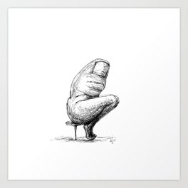Sitting Thumb Art Print