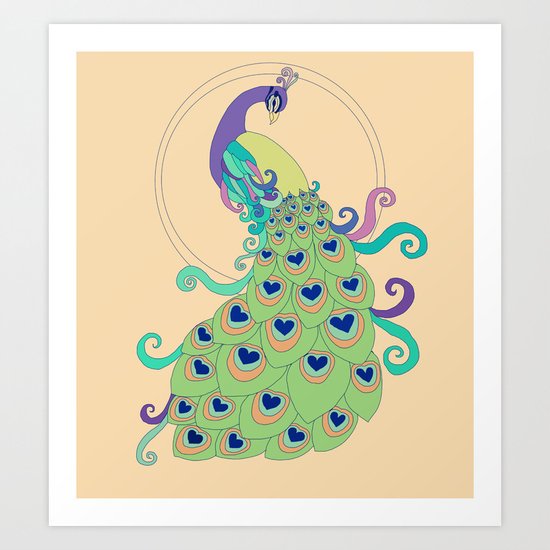 Peacock Art Print