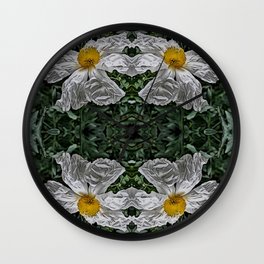 Quatro Paper Flowers Wall Clock