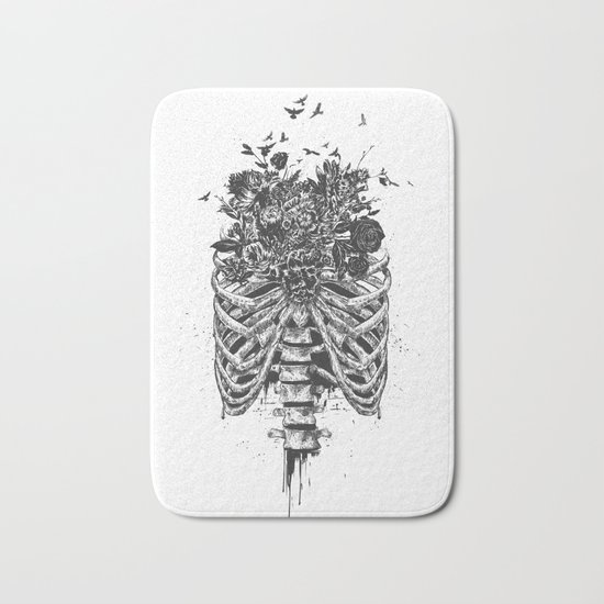 New life (b&w) Bath Mat