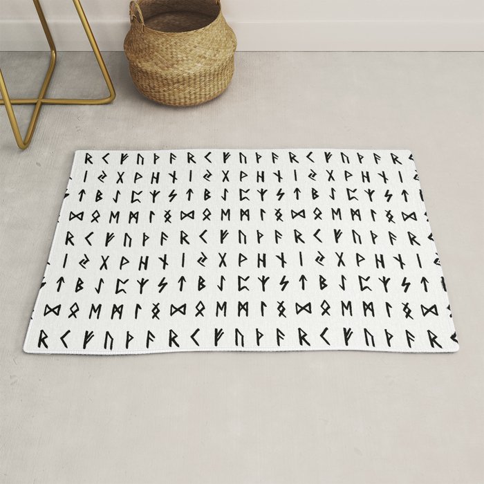 Nordic Runes Rug by Thin Line Studio Society6