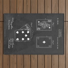 Playing Cards Patent 1876 Outdoor Rug