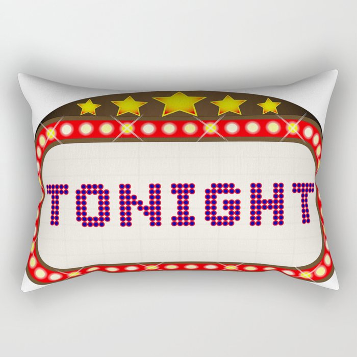 Tonight Movie Theatre Marquee Rectangular Pillow