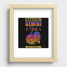 Warning Gemini Girl with Attitude Recessed Framed Print