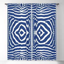 Zebra Pattern | Zebra Stripes | Zebra Navy Blue Stripes 745 Blackout Curtain