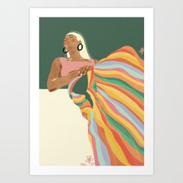 Rainbow Lady Art Print