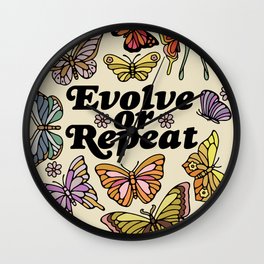 Evolve Or Repeat Wall Clock