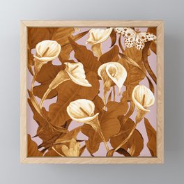 Vintage floral pattern Framed Mini Art Print