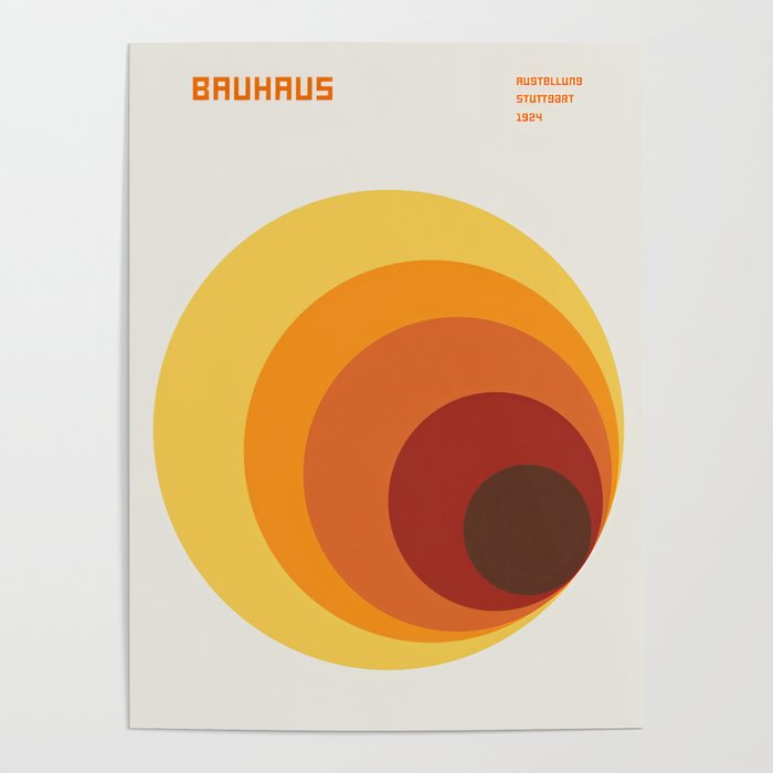 Bauhaus Circles 1924 Vintage Poster Poster