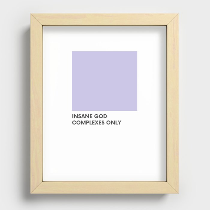 God Complex Recessed Framed Print