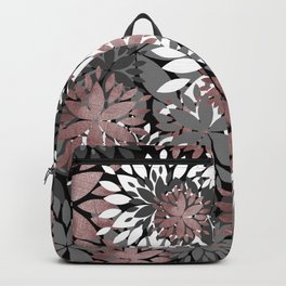 Pretty rose gold floral illustration pattern Backpack