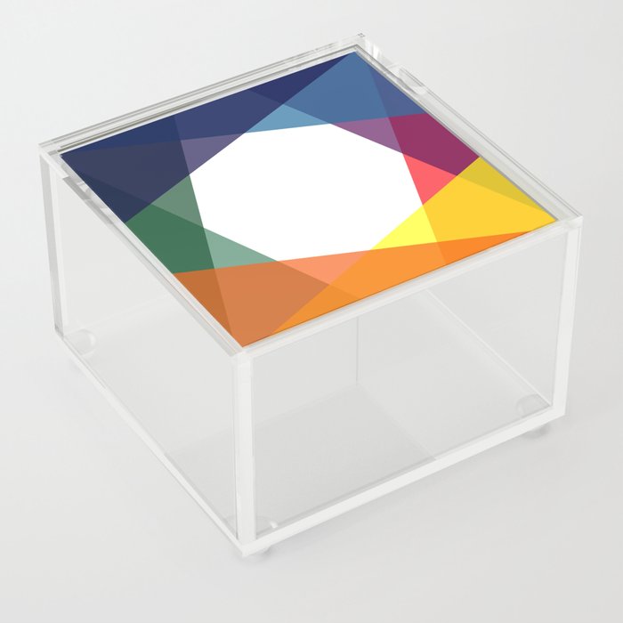 Rainbow geometry Acrylic Box