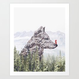 Stone Wolf | Little Red Riding Hood Art Print