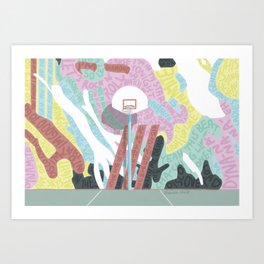 Dynamite, Basketball Playground Art Print