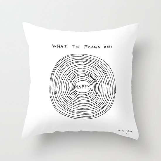 What to focus on Throw Pillow