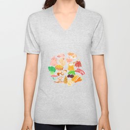 Illustration of a collection of Chinese ingredients V Neck T Shirt
