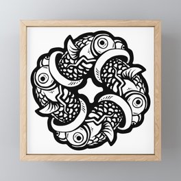 Playing Koi Framed Mini Art Print